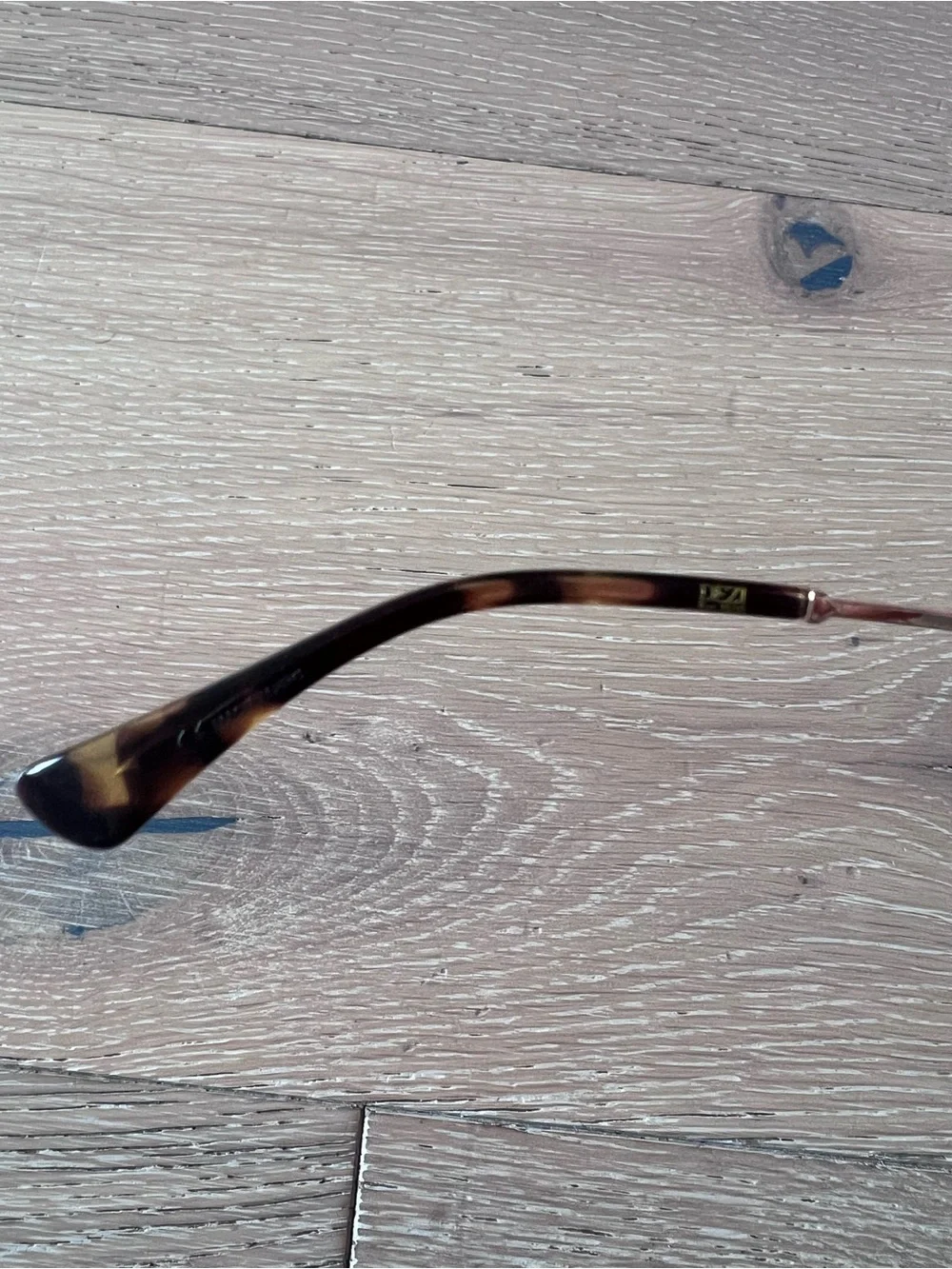 DEZI Gold Rimless Sunglasses with Brown Gradient Lenses